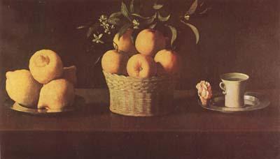 Francisco de Zurbaran Still Life with Lemons,Oranges and Rose (mk08) oil painting picture